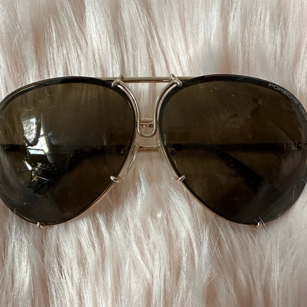Porsche Design Sunglasses in Gold/Brown